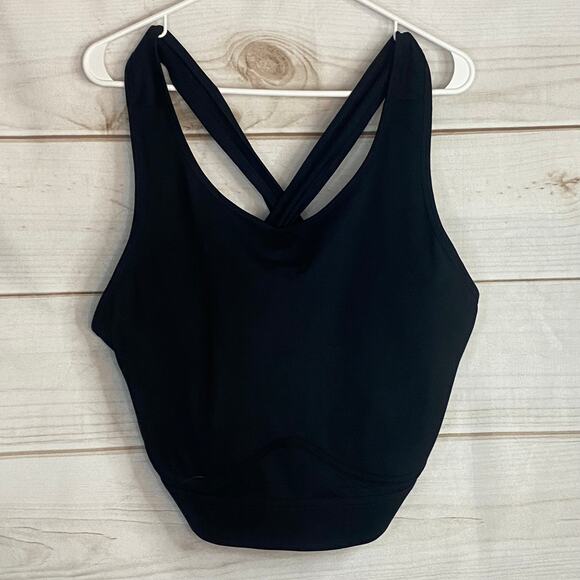 Fabletics Black Blare Cross Back Medium Impact Sports Bra Size 4X - Picture 4 of 6
